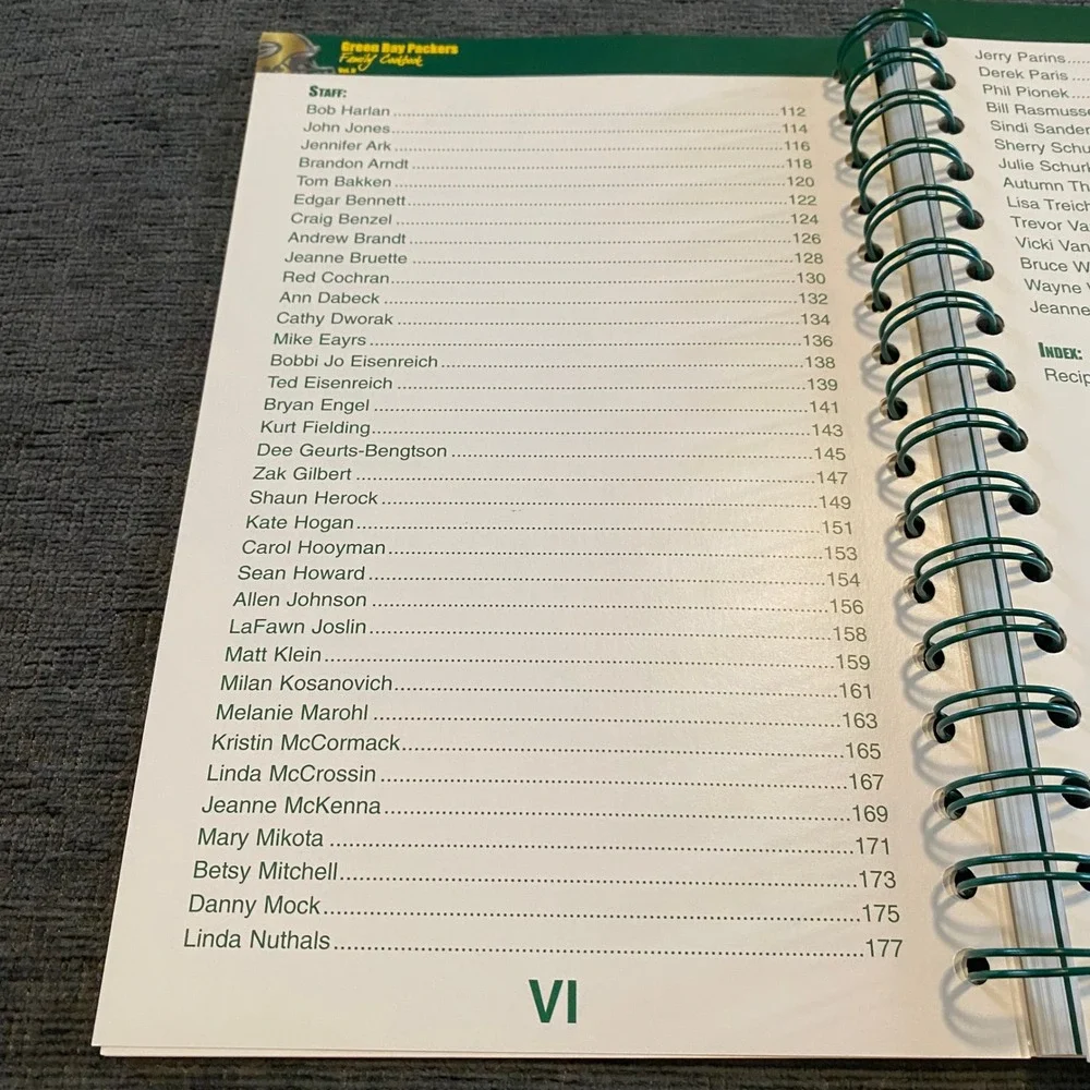 Green Bay Packers Family Cookbook Vol 2 2001 Brett Favre Recipes